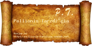 Pellionis Tarzícia névjegykártya